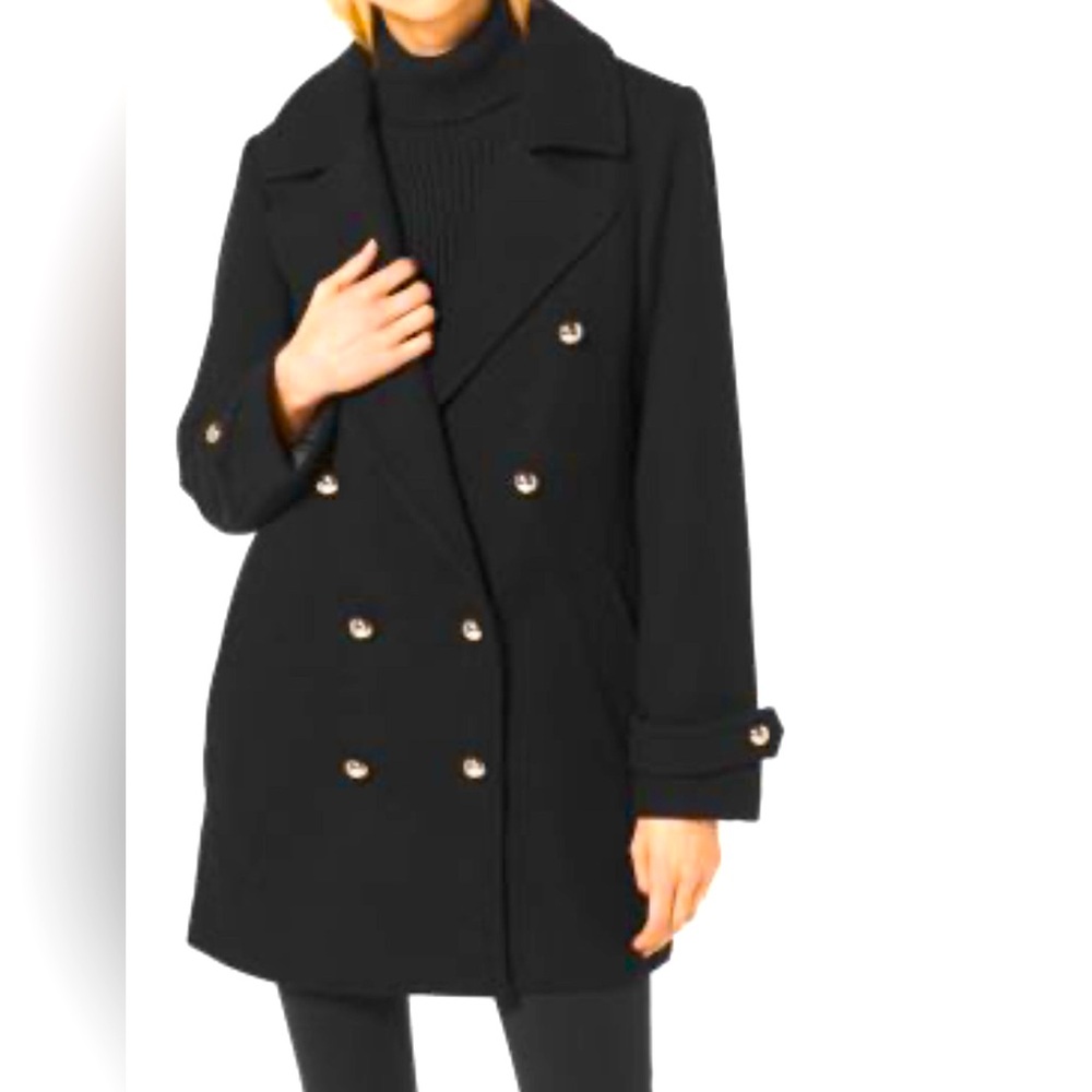 Michael Kors Women's Black Double-Breasted Coat